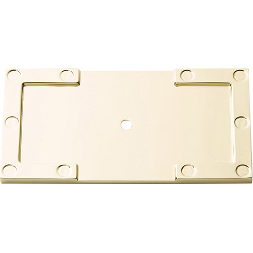 Atlas Homewares 378-PB Campaign L-Bracket Backplate 3 11/16 Inch - Polished Brass