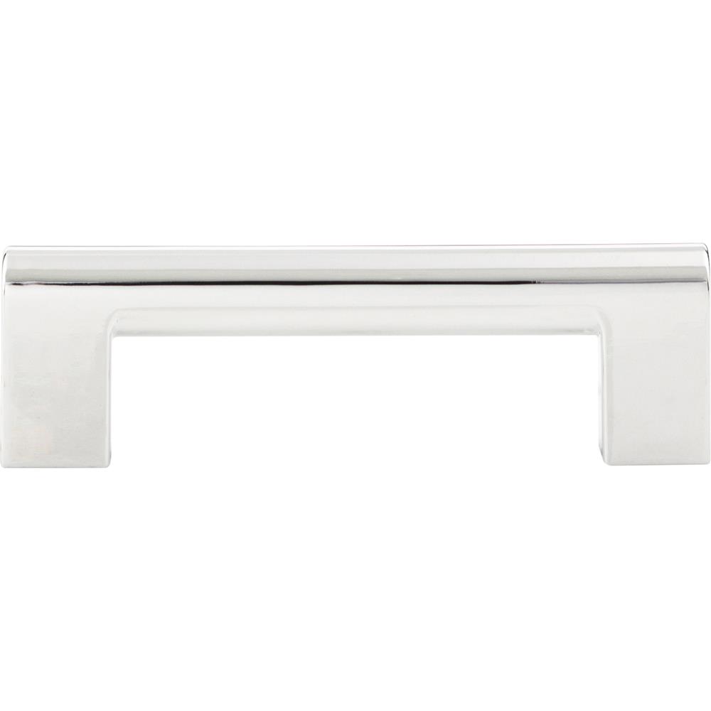 Atlas Homewares 438-CH Round Rail Pull 3.75 In. Cc in Polished Chrome