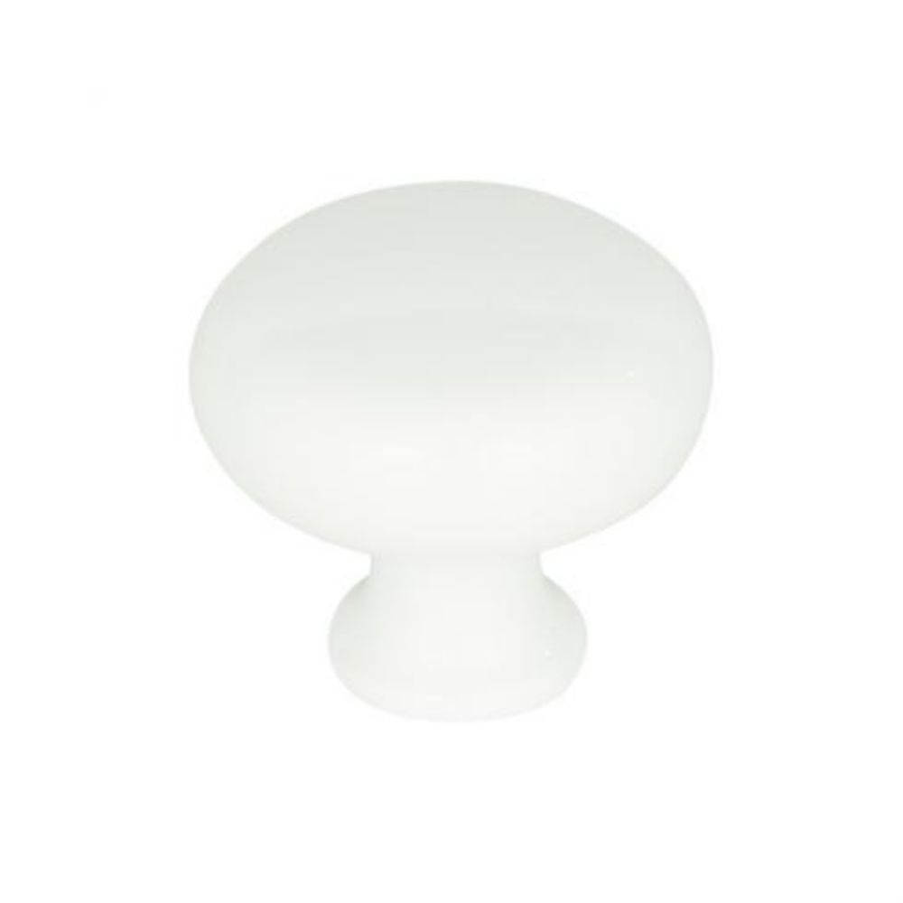 Atlas Homewares A819-WG Round Cabinet Knob in Glossy White