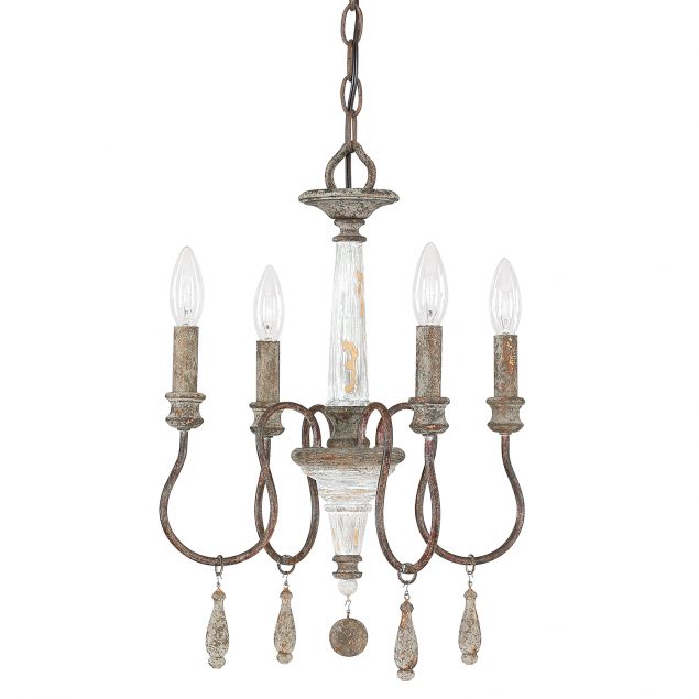 Aylan Home AAC193 Zoe 4 Light French Country Chandelier in French Antique