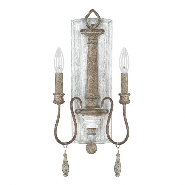 Aylan Home AAC198 Zoe 2 Light French Country Sconce in French Antique