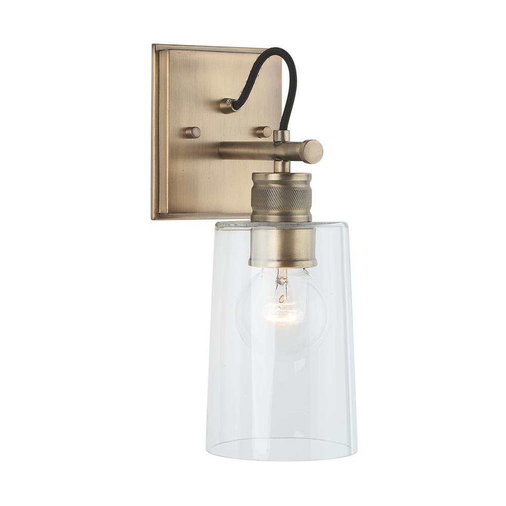 Aylan Home AAC319 1 Light Glass Sconce in Aged Brass