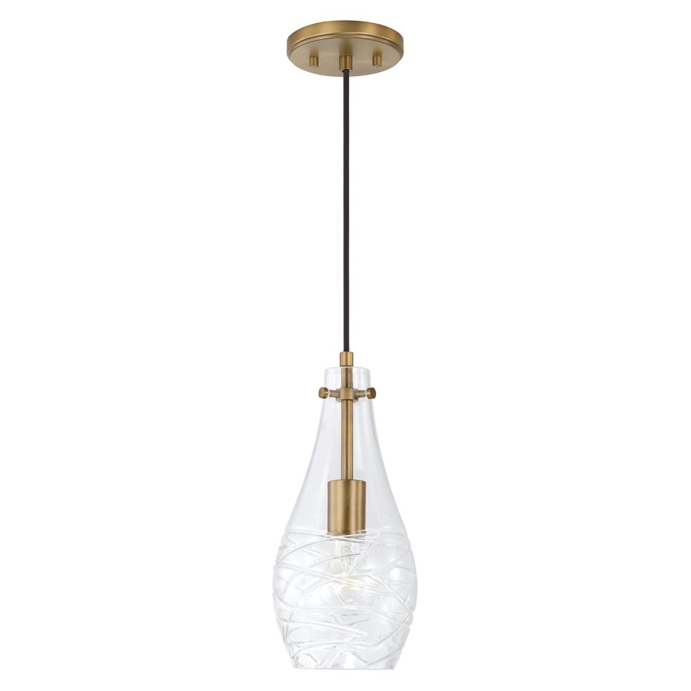 Aylan Home AAC006-A 1-Light Pendant in Aged Brass
