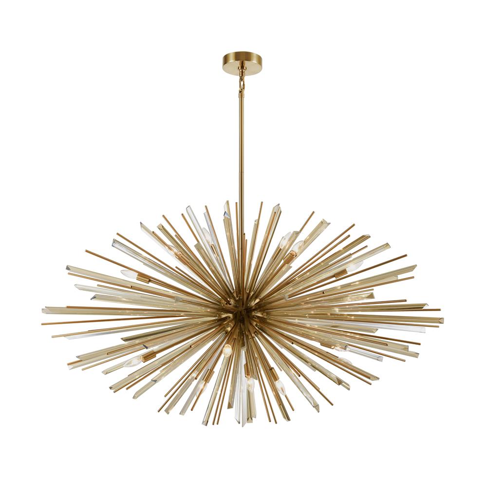 Avenue Lighting HF8200-AB Palisades Ave. Collection Hanging Chandelier in Antique Brass