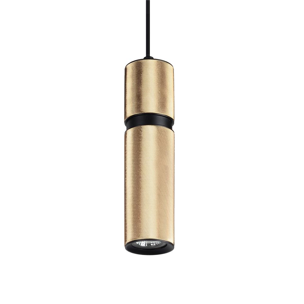 Avenue Lighting HF1075-BBK Cicada Pendant in Knurled Brass With Black Accents