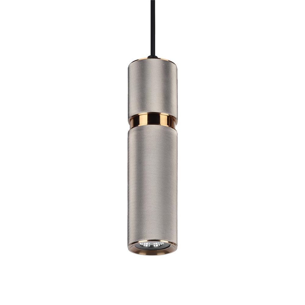 Avenue Lighting HF1072-LGB Cicada Pendant in Knurled Light Grey With Brass Accents