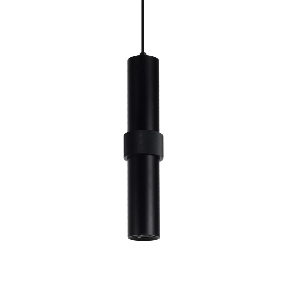 Avenue Lighting HF1081-BLK Cicada Pendant in Black With Knurled Black Accent 