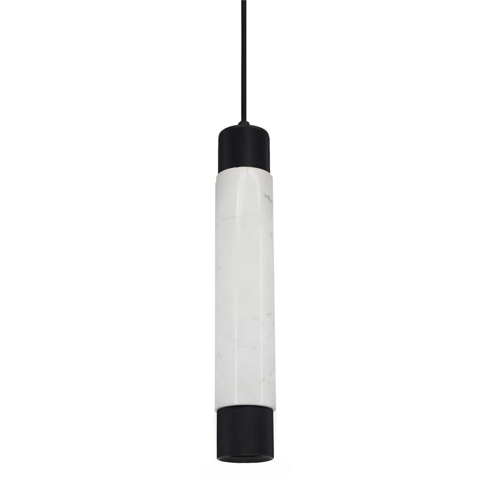 Avenue Lighting HF1068-WHT Cicada Pendant in Black Marble With Knurled Accent 