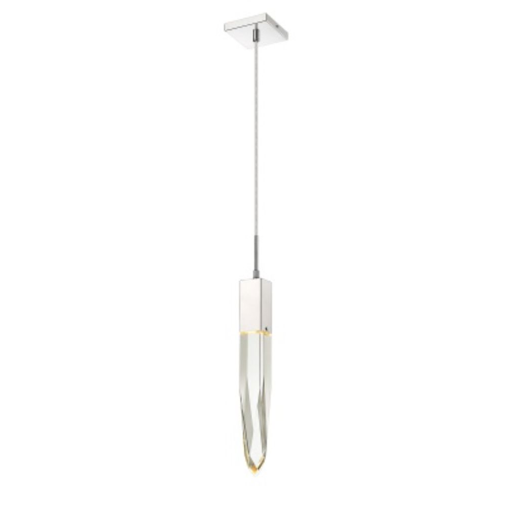 Avenue Lighting HF1901-1-AP-CH-C The Original Aspen Collection Chrome Single Pendant With Clear Crystal Pendant in Chrome