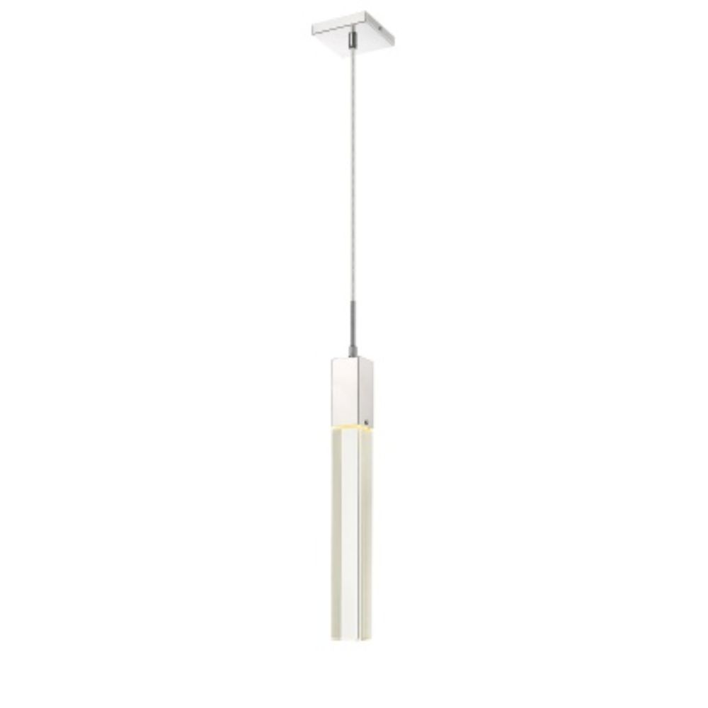 Avenue Lighting HF1901-1-GL-CH-C The Original Glacier Avenue Collection Chrome Single Pendant With Clear Crystal Pendant in Chrome
