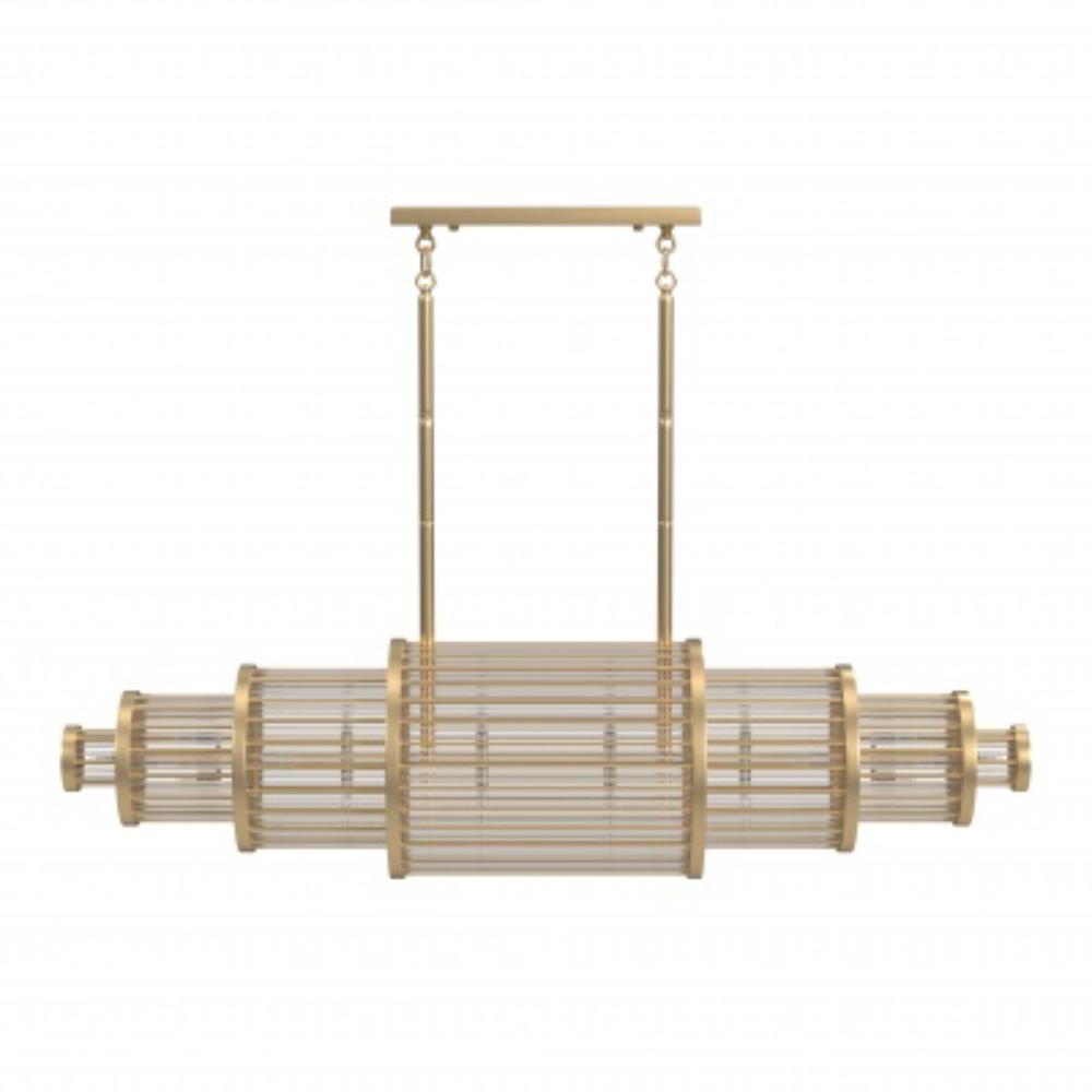 Avenue Lighting HF1920-AB Waldorf Collection Hanging Chandelier In Antique Brass