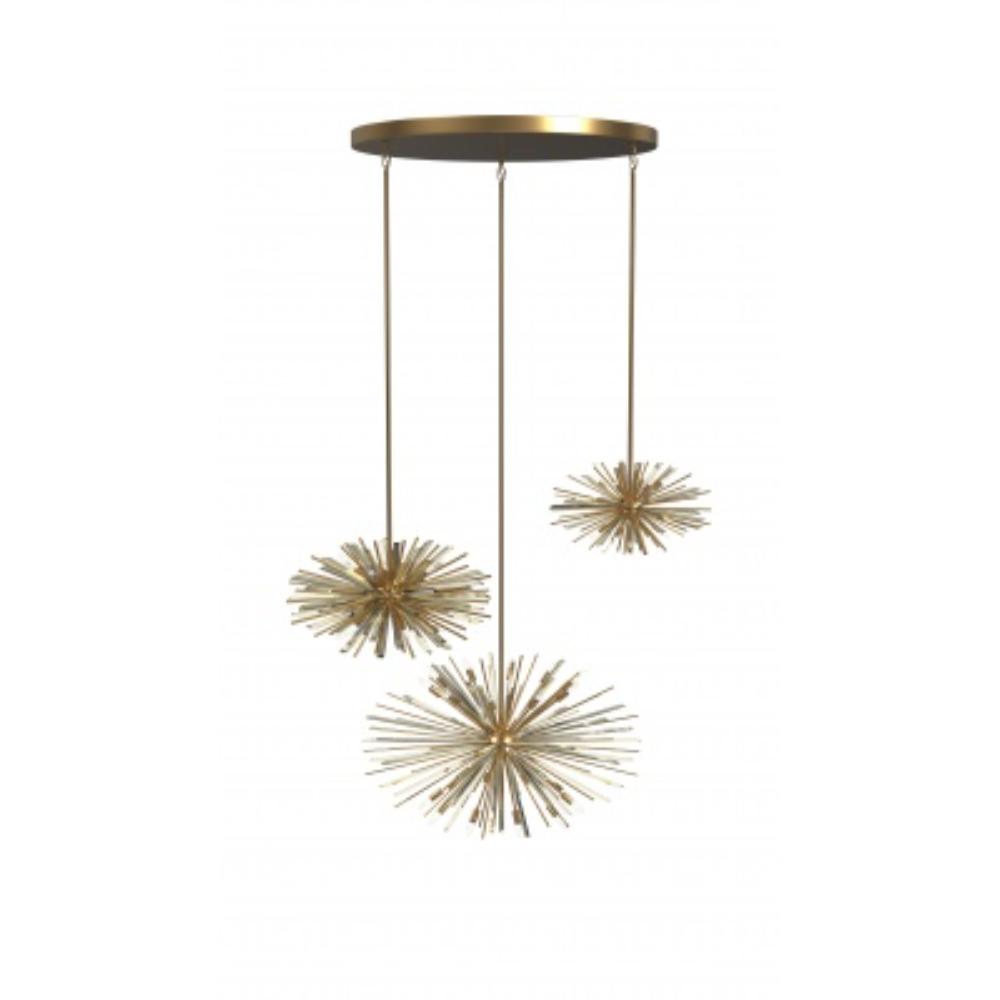 Avenue Lighting HF8303-AB Waldorf Collection Hanging Cluster Chandelier In Antique Brass With Champagne Glass