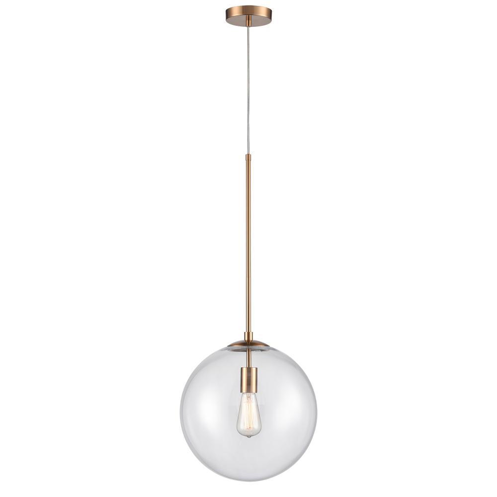 Avenue Lighting HF4201-AB Waldorf Collection Pendant In Aged Brass