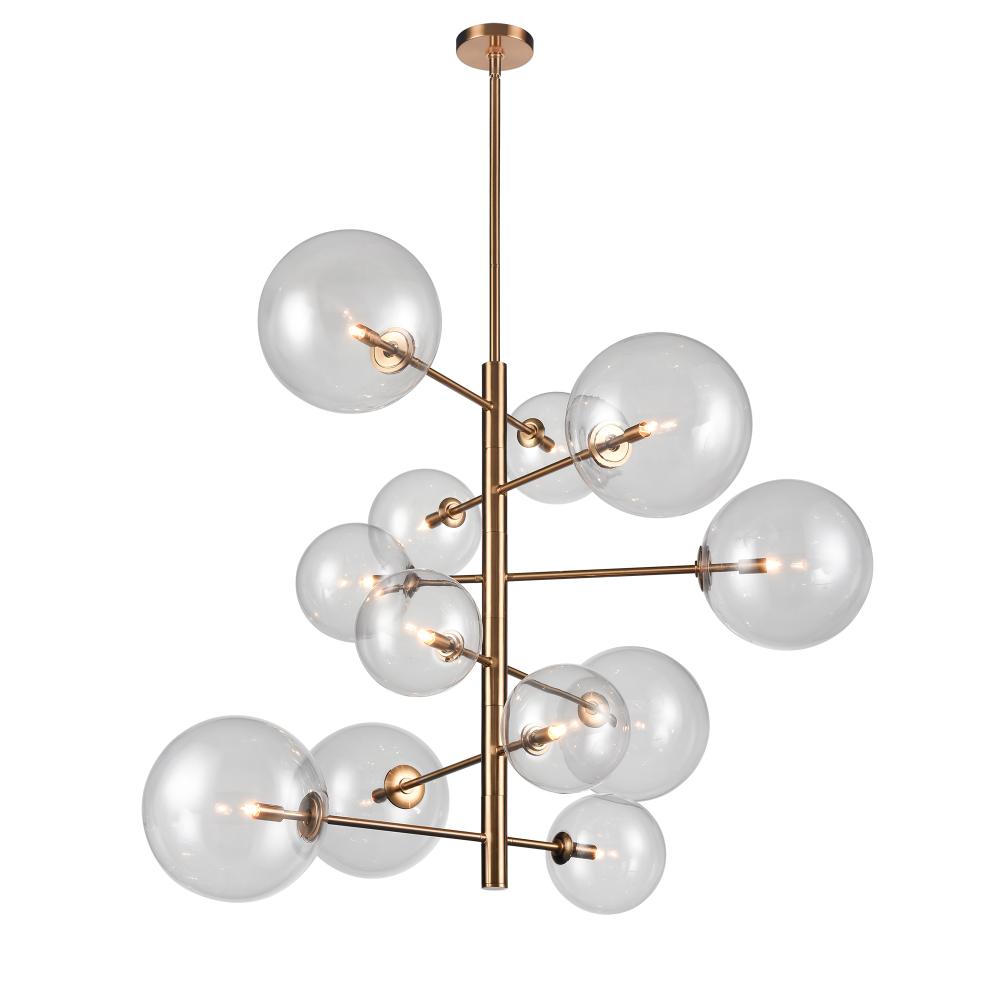 Avenue Lighting HF4212-AB Waldorf Collection Hanging Chandelier In Aged Brass