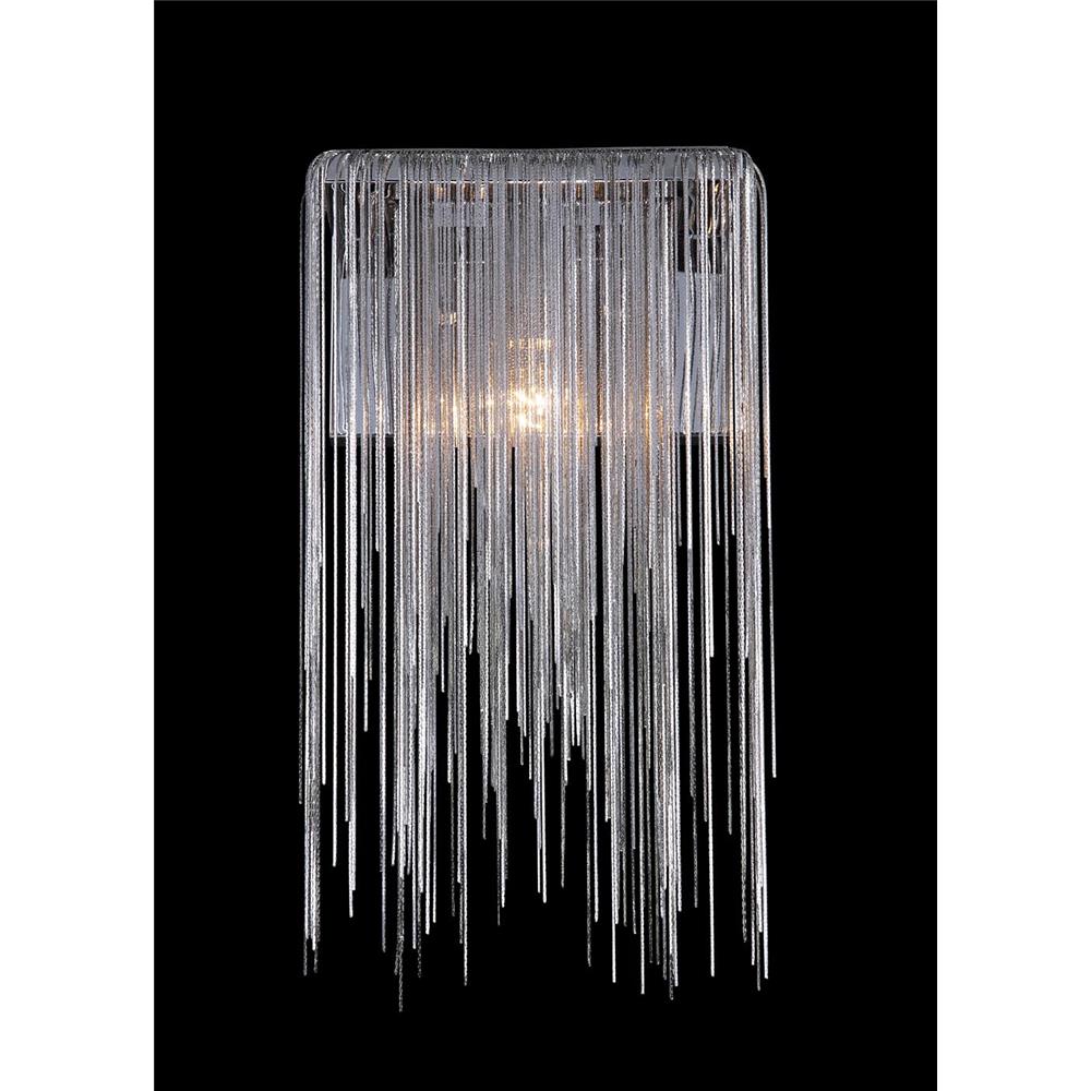Avenue Lighting HF1200-CH Fountain Ave. Collection Chrome Jewlery Chain Wall Sconce