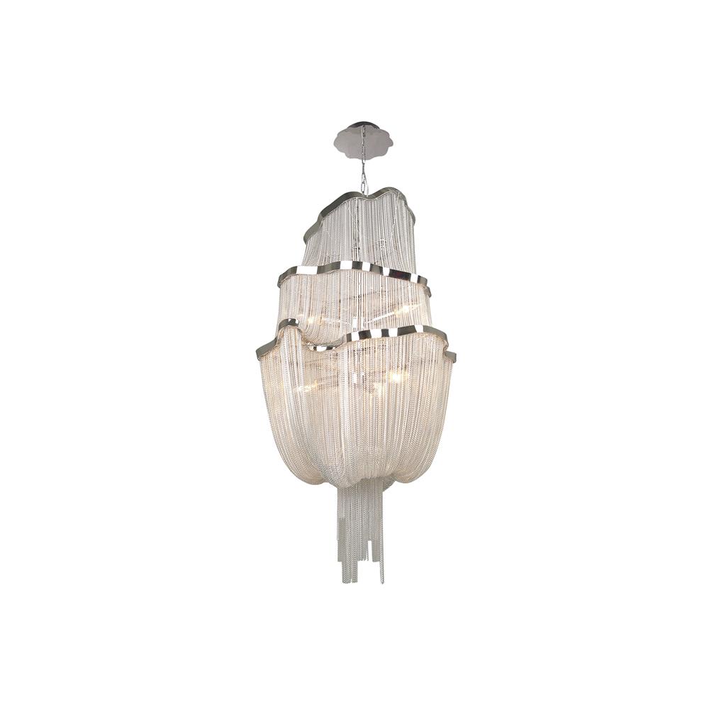 Avenue Lighting HF1402-CH Mullholland Dr. Collection Chrome Finish Steel Chain Hanging Foyear Fixture