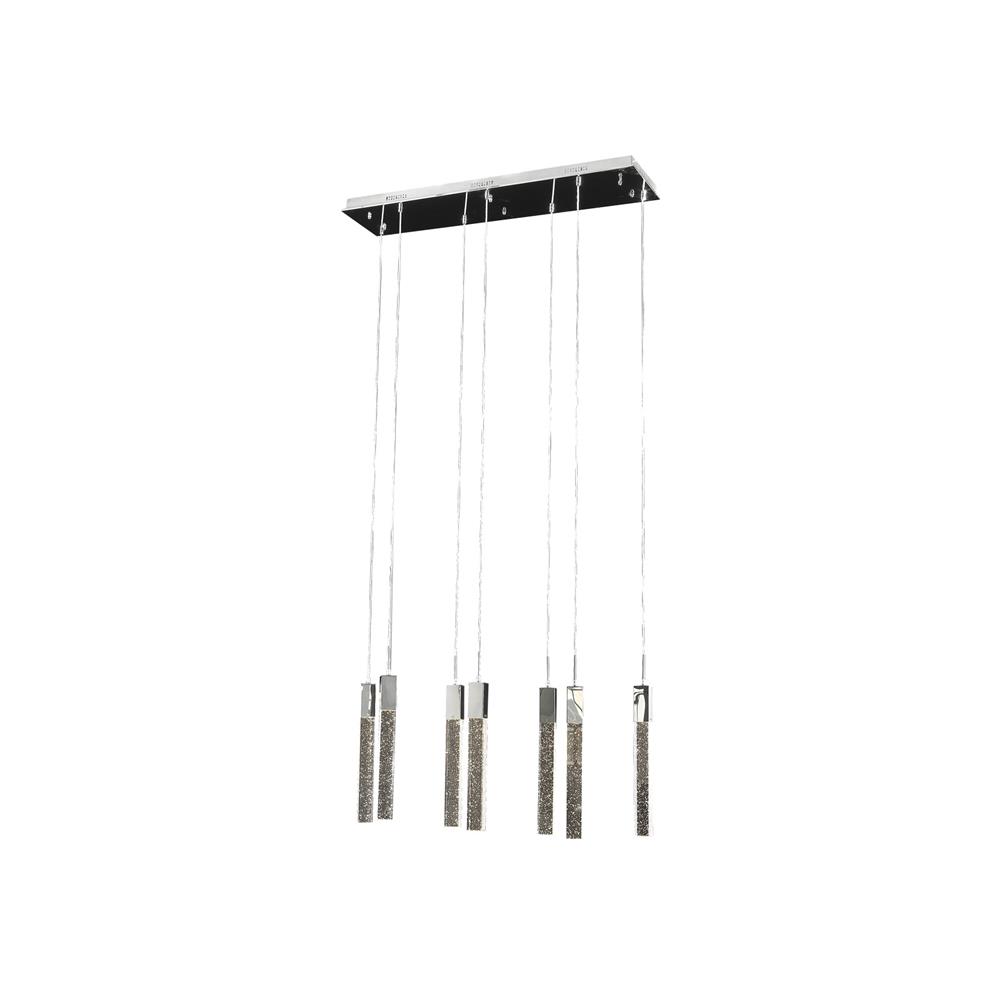 Avenue Lighting HF1900-7-GL-CH-C The Original Glacier Avenue Chrome 7 Light Pendant Fixture with Clear Crystal in Polished Chrome
