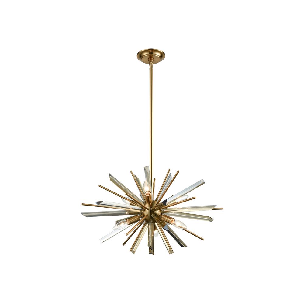 Avenue Lighting HF8201-AB Palisades Ave. Chandelier in Antique Brass With Champagne Glass
