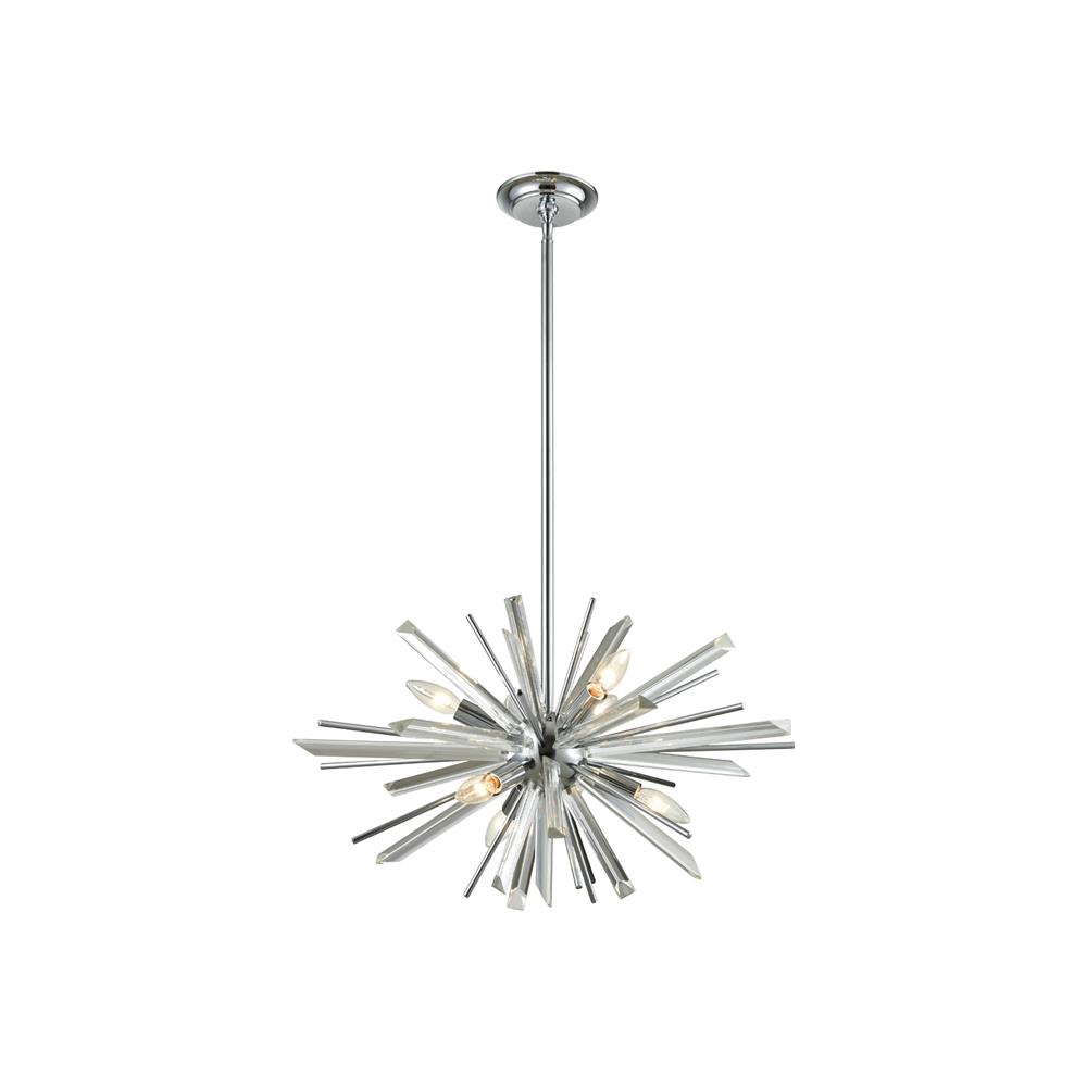 Avenue Lighting HF8201-CH Palisades Ave. Chandelier in Chrome With Clear Glass