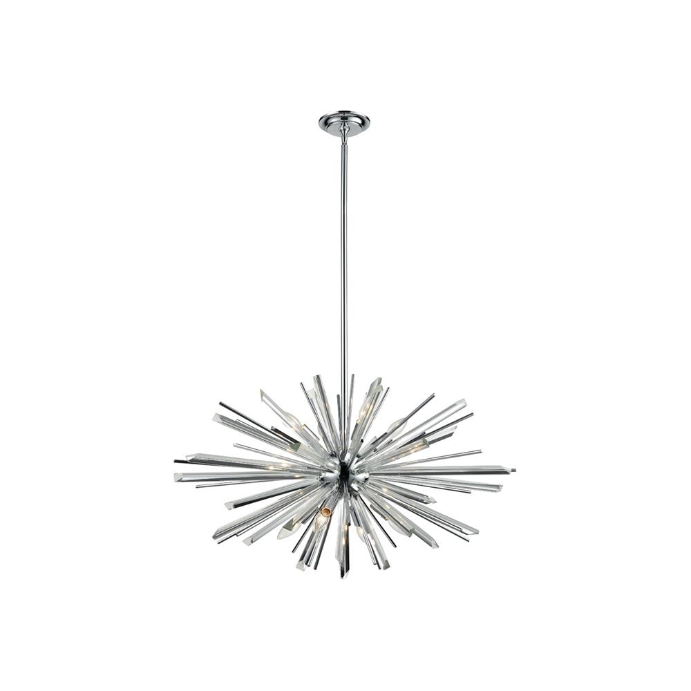 Avenue Lighting HF8202-CH Palisades Ave. Chandelier in Chrome With Clear Glass