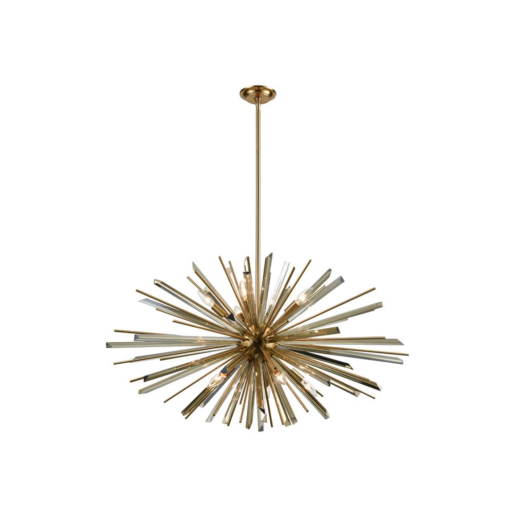 Avenue Lighting HF8203-AB Palisades Ave. Chandelier in Antique Brass With Champagne Glass