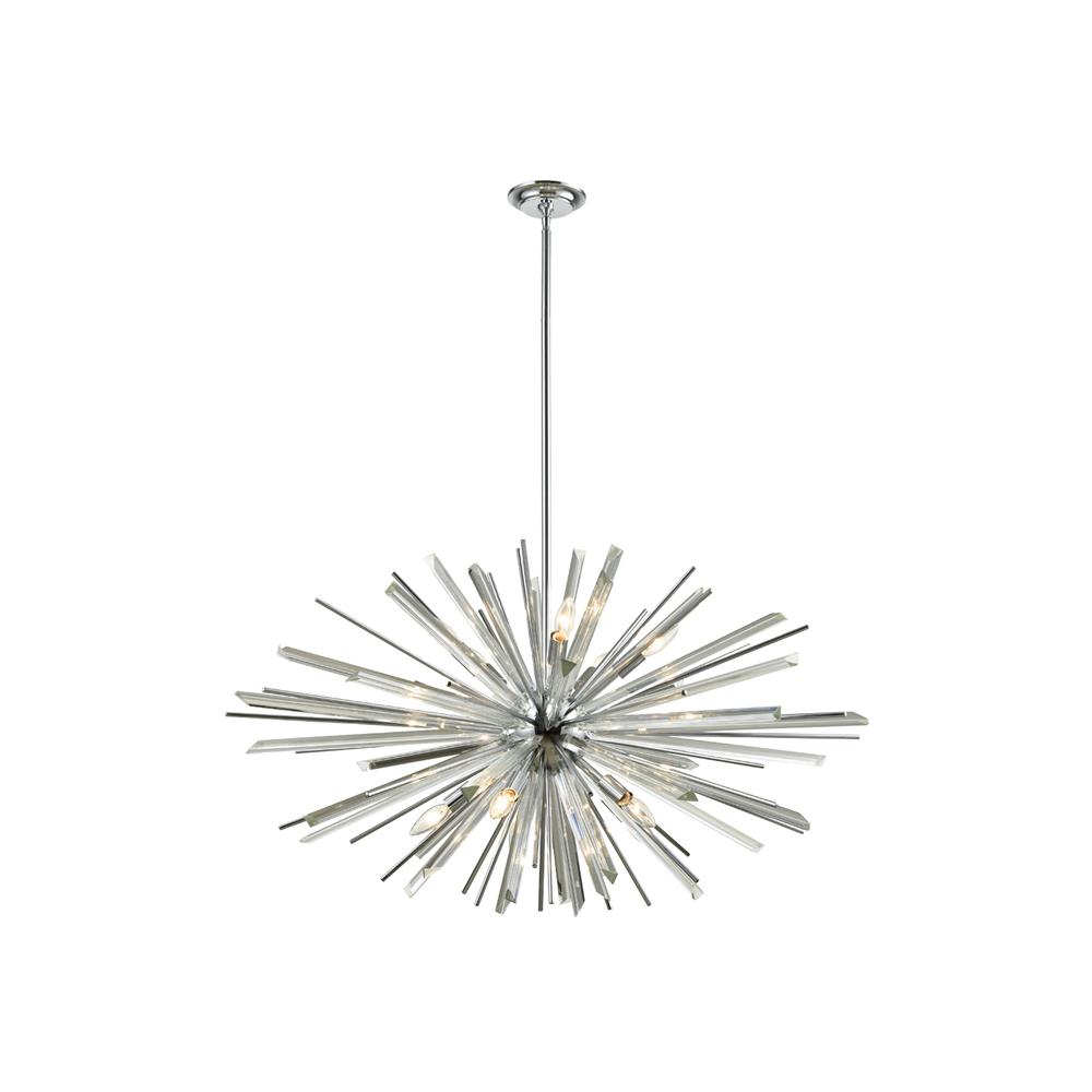 Avenue Lighting HF8203-CH Palisades Ave. Chandelier in Chrome With Clear Glass