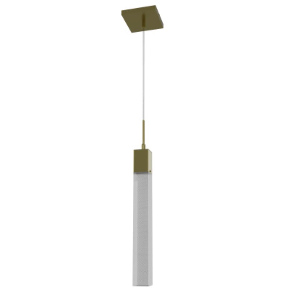 Avenue Lighting HF1901-1-GL-BB-SNW The Original Glacier Snow Avenue Collection Brushed Brass Single Pendant