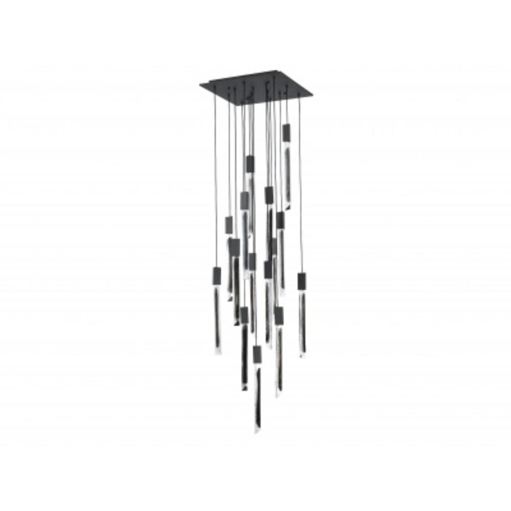 Avenue Lighting HF5415-BLK-JAD Alpine Collection Flush Mount Black With Clear And Black Jade Blown Glass