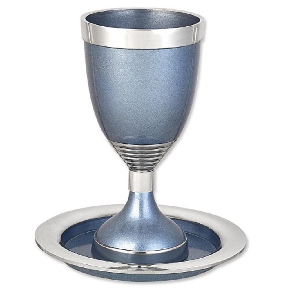 Light Blue Kiddush Cup Set