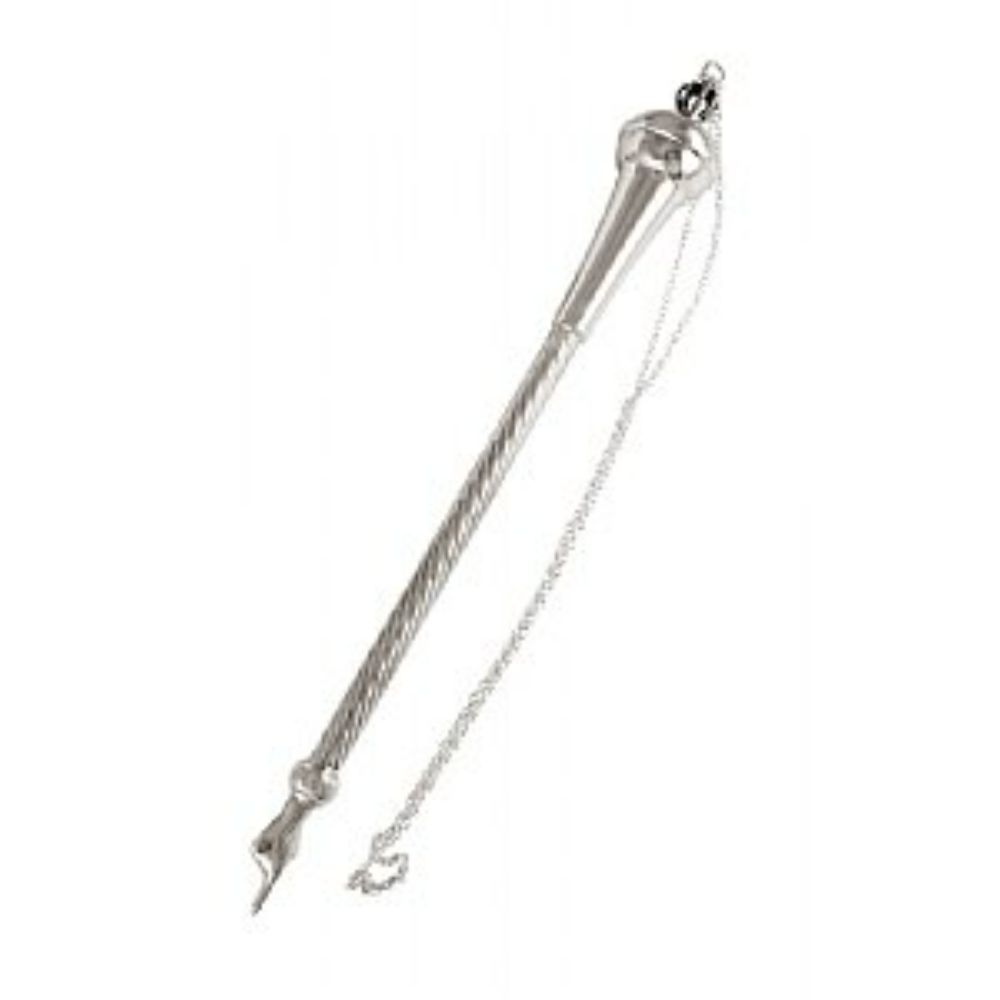 Sterling Silver Long Yad Pointer - Spiral / Crown