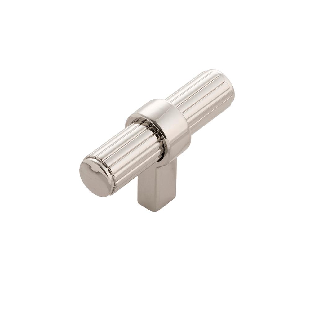 Belwith-Keeler B076886-14 Sinclaire Collection T-Knob 2-3/8" X 3/4" Polished Nickel Finish