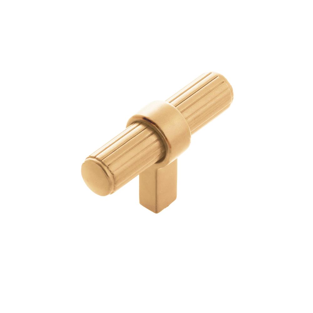 Belwith-Keeler B076886-BGB Sinclaire Collection T-Knob 2-3/8" X 3/4" Brushed Golden Brass Finish