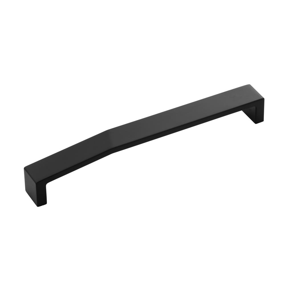 Belwith-Keeler B077157-MB Veer Collection Pull 7-9/16 Inch (192mm) Center to Center Matte Black Finish
