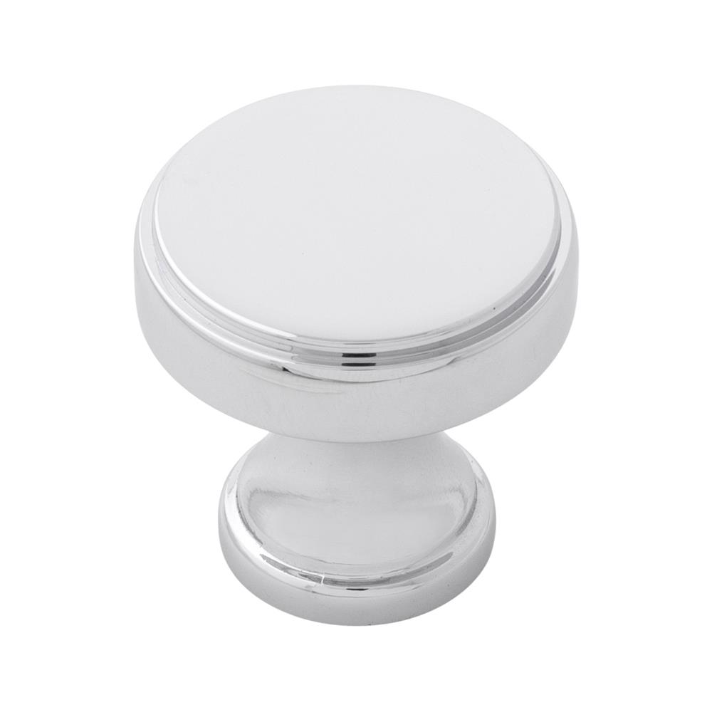 Belwith-Keeler B077459-CH Brownstone Collection Knob 1-1/4" Diameter Chrome Finish