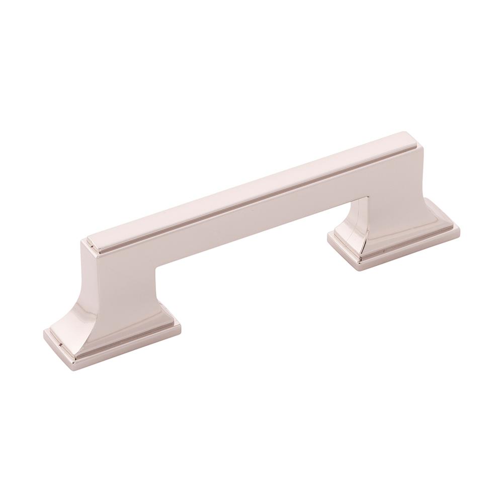 Belwith-Keeler B077461-14 Brownstone Collection Pull 3 Inch & 3-3/4 Inch (96mm) Center to Center Polished Nickel Finish