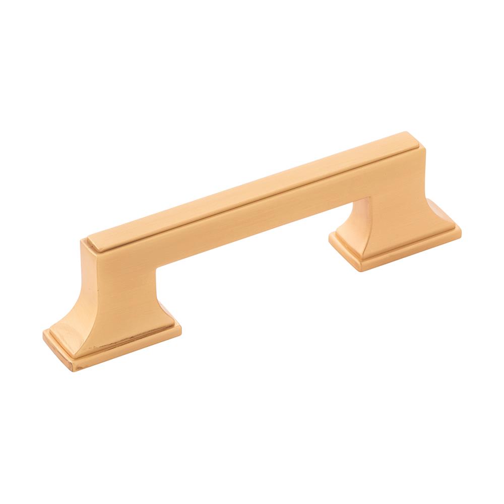Belwith-Keeler B077461-BGB Brownstone Collection Pull 3 Inch & 3-3/4 Inch (96mm) Center to Center Brushed Golden Brass Finish