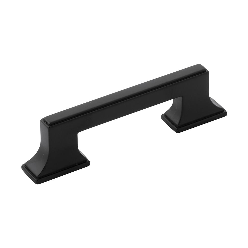 Belwith-Keeler B077461-MB Brownstone Collection Pull 3 Inch & 3-3/4 Inch (96mm) Center to Center Matte Black Finish