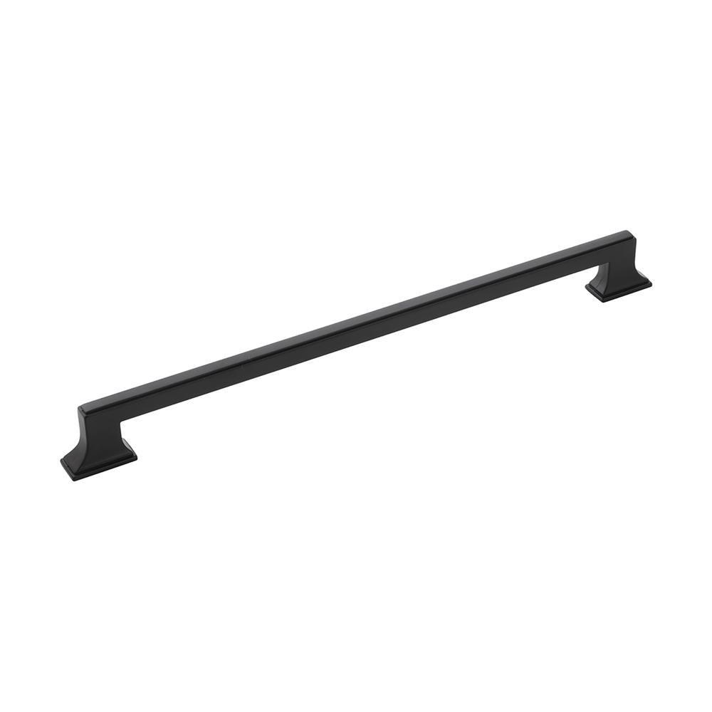 Belwith-Keeler B077465-MB Brownstone Collection Pull 12 Inch Center to Center Matte Black Finish