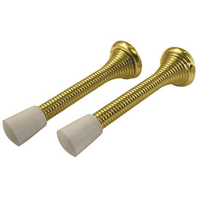 Hickory Hardware PBH0255-25B Door Stops Collection Spring Door Stop 3-1/4 Inch Bright Brass Finish (50 Pack)