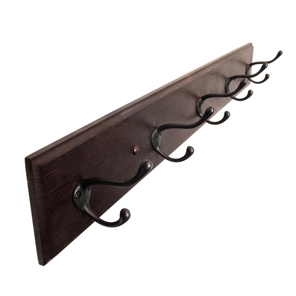 Hickory Hardware S077224-COVB Universal 28 Inch Long Hook Rail in Cocoa Wood Grain with Vintage Bronze