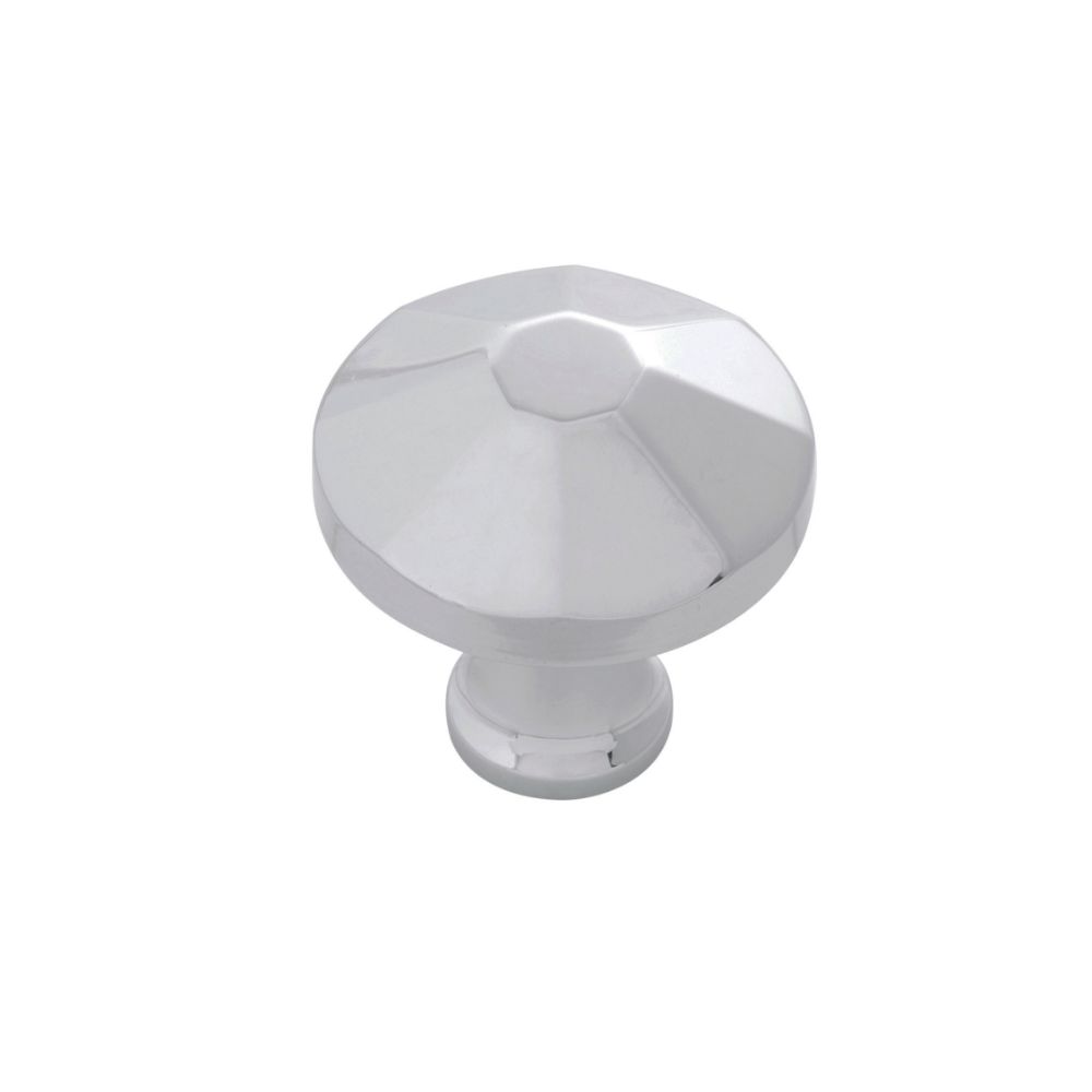 Belwith-Keeler B053134-SS Facette Collection Knob 1-3/8 Inch Diameter Stainless Steel Finish