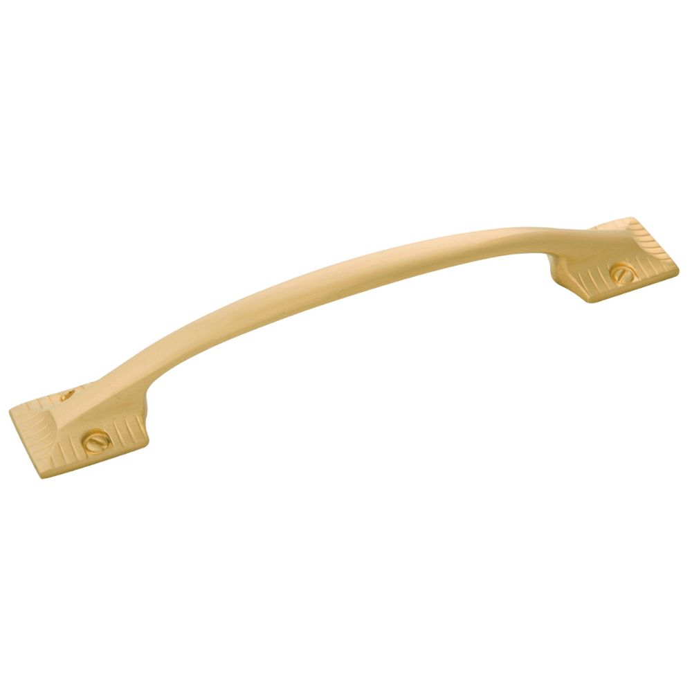 Belwith-Keeler B056649-04 Vintage 1900 Collection Pull 5-1/16 Inch (128mm) Center to Center Satin Brass Finish