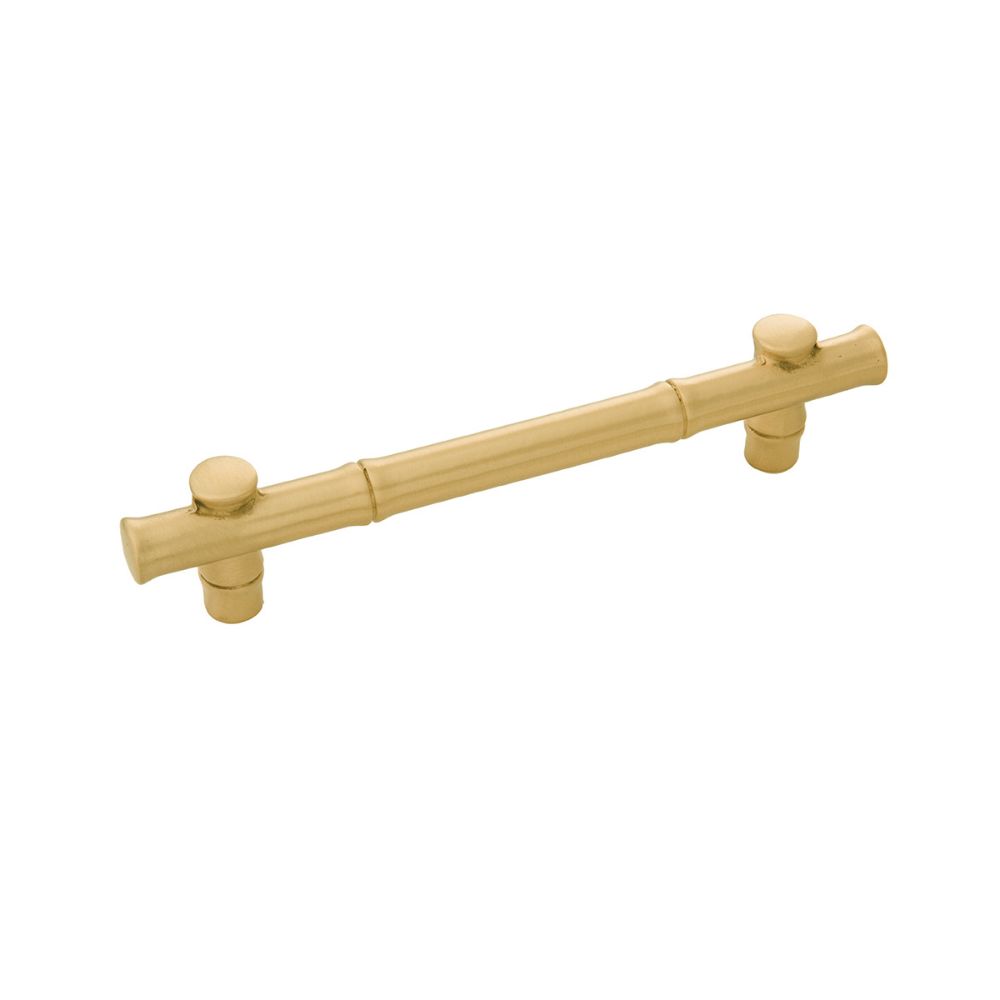 Belwith-Keeler B056657-04 Junzi Collection Pull 5-1/16 Inch (128mm) Center to Center Satin Brass Finish
