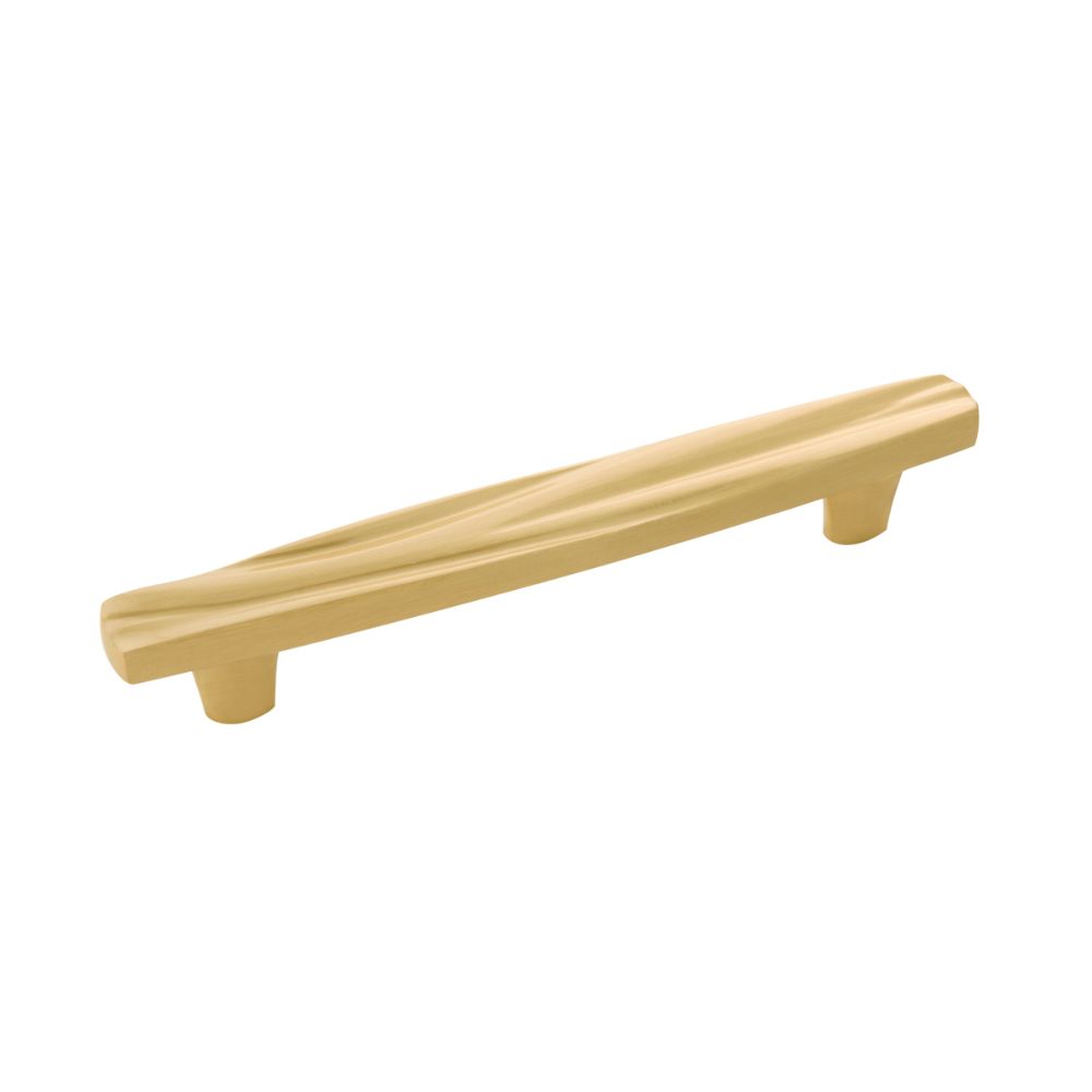 Belwith-Keeler B072341-04 Caspian Collection Pull 5-1/16 Inch (128mm) Center to Center Satin Brass Finish