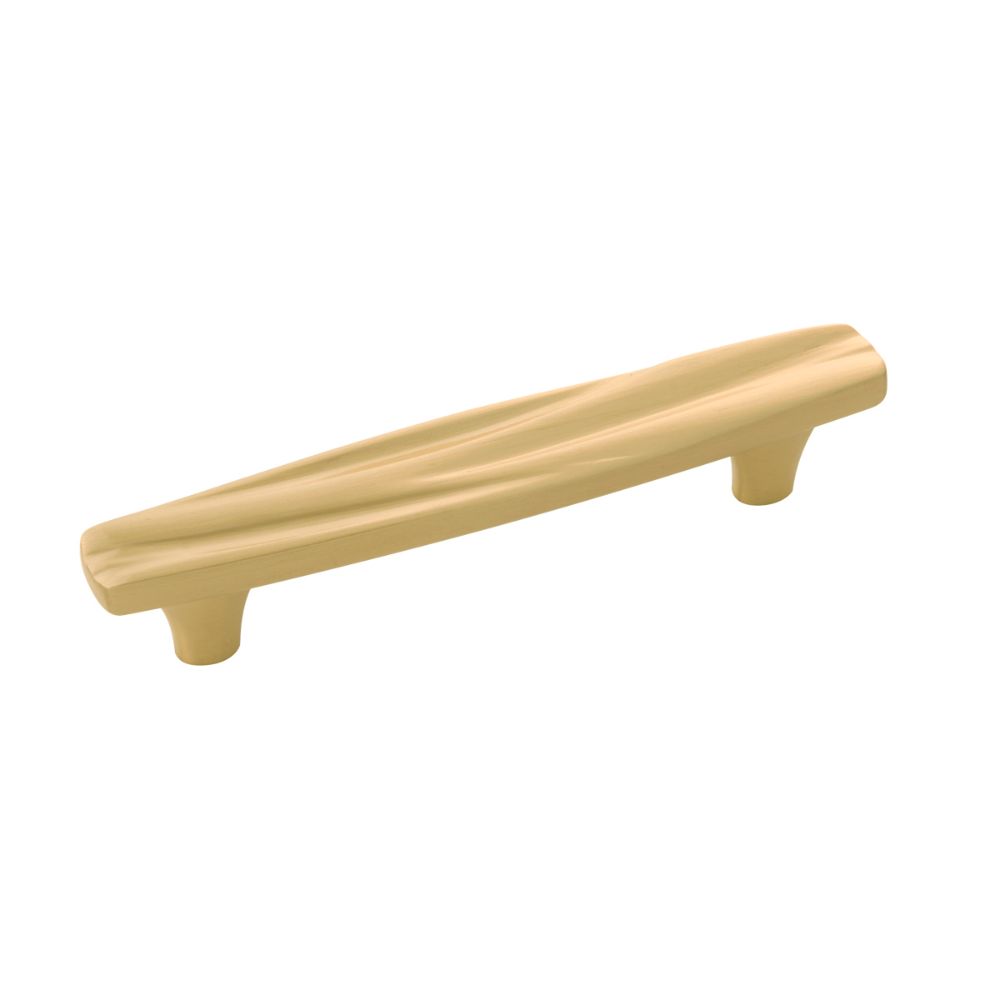Belwith-Keeler B072342-04 Caspian Collection Pull 3-3/4 Inch (96mm) Center to Center Satin Brass Finish
