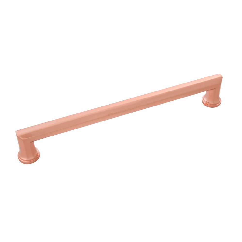 Belwith-Keeler B072442-BCP Facette Collection Pull 8-11/16 Inch (220mm) Center to Center Brushed Copper Finish