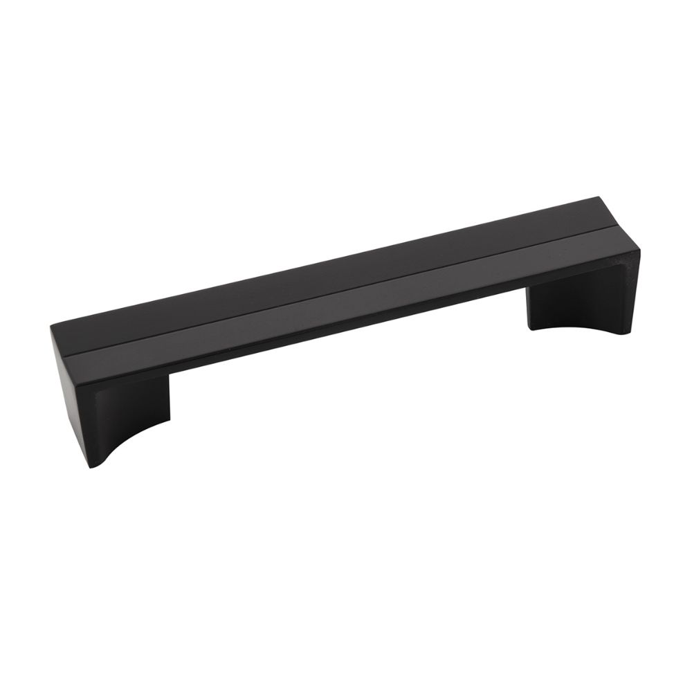 Belwith-Keeler B076090-MB Avenue Collection Pull 5-1/16 Inch (128mm) Center to Center Matte Black Finish