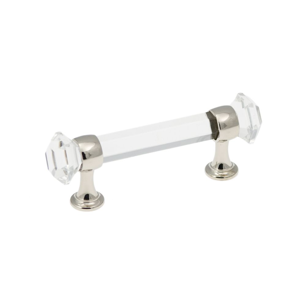 Belwith-Keeler B076274-GLCH Luster Collection Pull 3 Inch Center to Center Glass with Chrome Finish