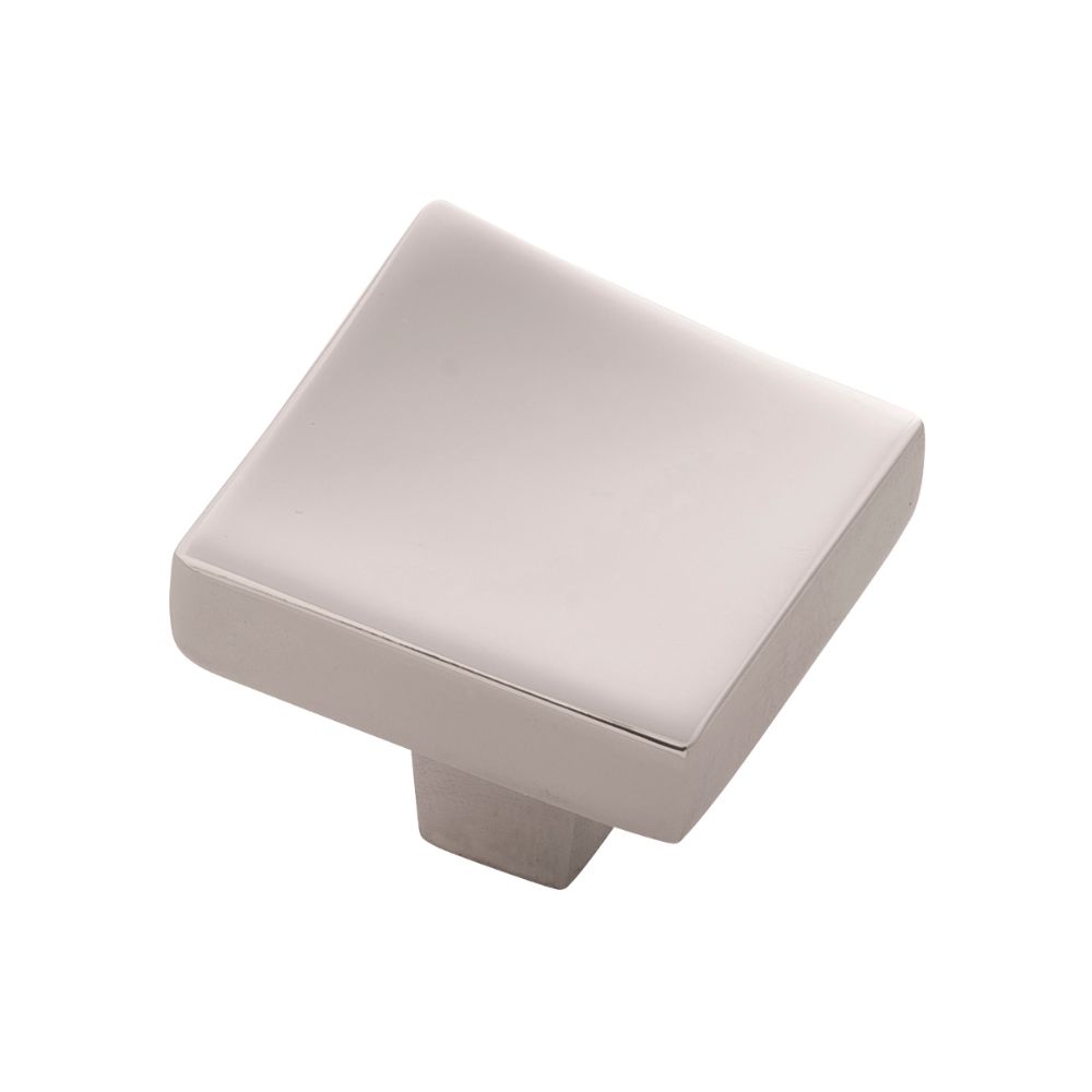 Belwith-Keeler B076716-14 Flex Collection Knob 1-1/4 Inch Square Polished Nickel Finish