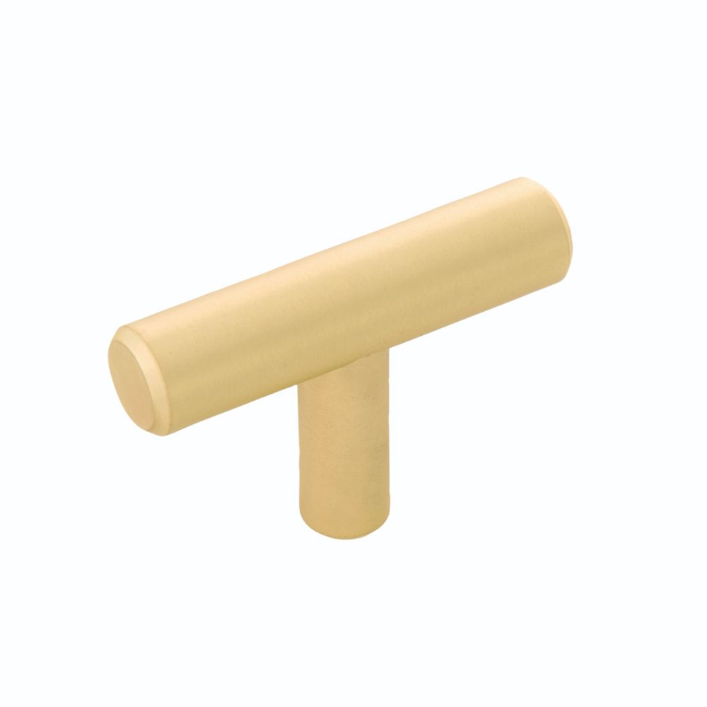Belwith-Keeler B076763-RLB Contemporary Bar Pulls Collection Knob 2 Inch X 1/2 Inch Royal Brass Finish